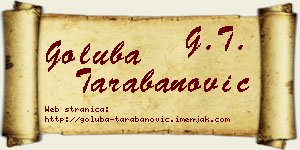 Goluba Tarabanović vizit kartica